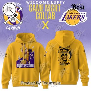 Los Angeles Lakers x One Piece 2025 Welcome Usopp Game Night Collab Hoodie