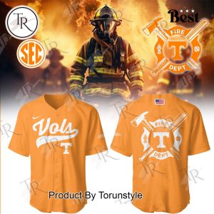 Tennessee Volunteers 2025 Firefighter Appreciation Night Limited Edition Baseball Jersey – Orange