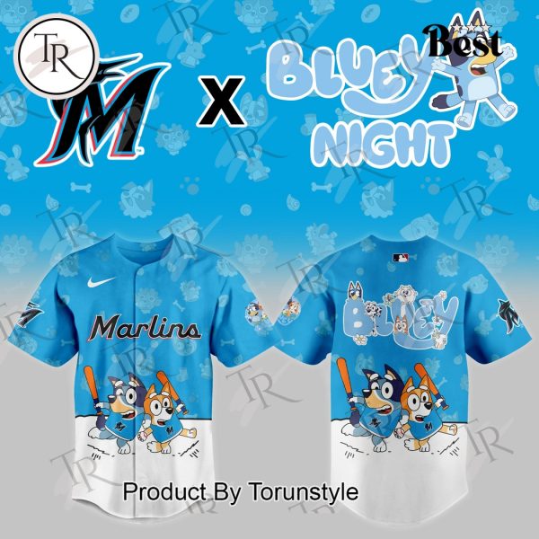 Miami Marlins Bluey Night 2025 Baseball Jersey