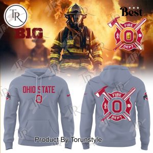 Ohio State Buckeyes Firefighter Appreciation Night 2025 Limited Edition Hoodie – Grey