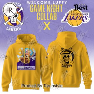 Los Angeles Lakers x One Piece 2025 Welcome Chopper Game Night Collab Hoodie