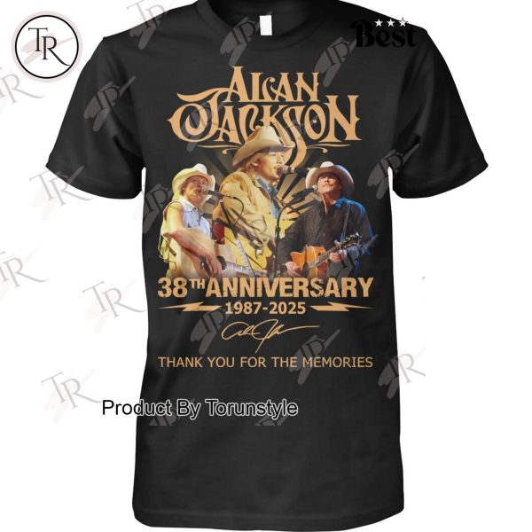 Alan Jackson 38th Anniversary 1987-2025 Thank You For The Memories T-Shirt