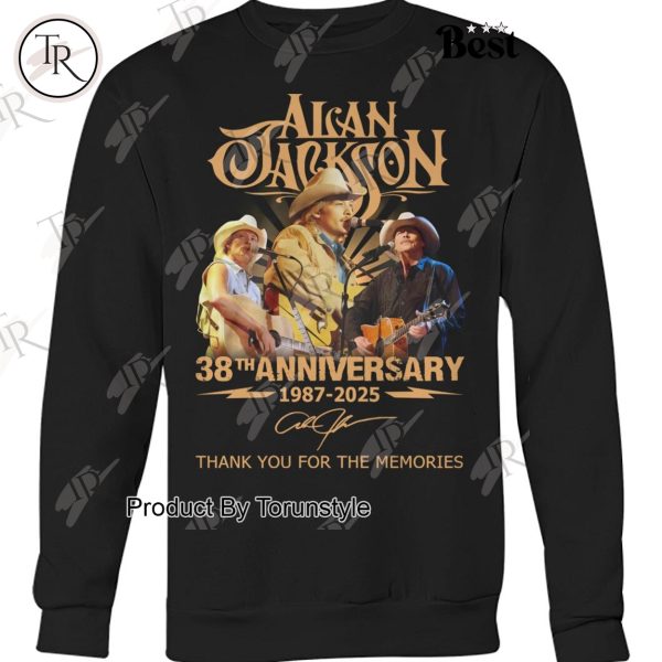 Alan Jackson 38th Anniversary 1987-2025 Thank You For The Memories T-Shirt