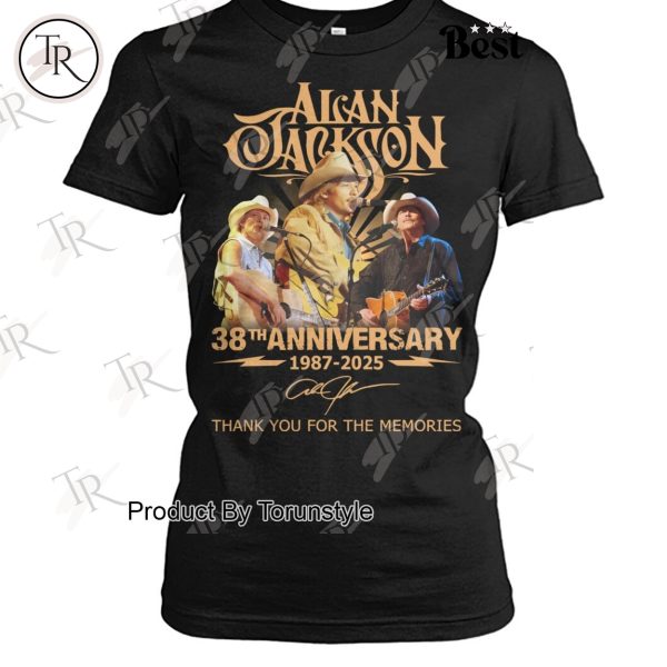 Alan Jackson 38th Anniversary 1987-2025 Thank You For The Memories T-Shirt