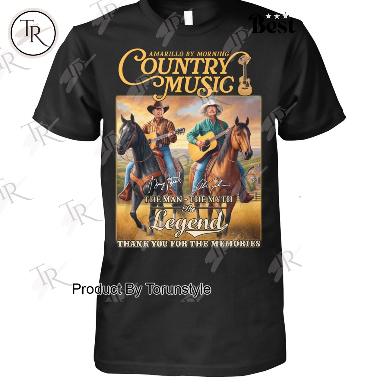 Amarillo By Morning Country Music The Man-The Myth-The Legend Thank You For The Memories T-Shirt Amarillo By Morning Country Music The Man-The Myth-The Legend Thank You For The Memories T-Shirt