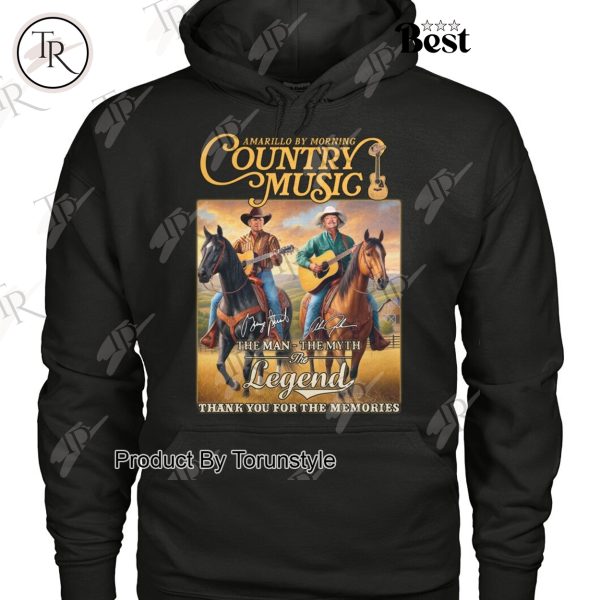 Amarillo By Morning Country Music The Man-The Myth-The Legend Thank You For The Memories T-Shirt