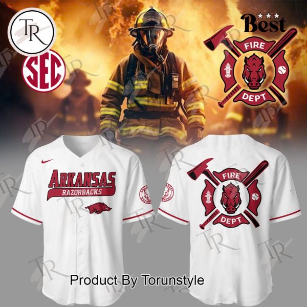 Arkansas Razorback 2025 Firefighter Appreciation Night Limited Edition Baseball Jersey