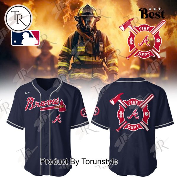 Atlanta Braves 2025 Firefighter Appreciation Night Limited Edition Baseball Jersey