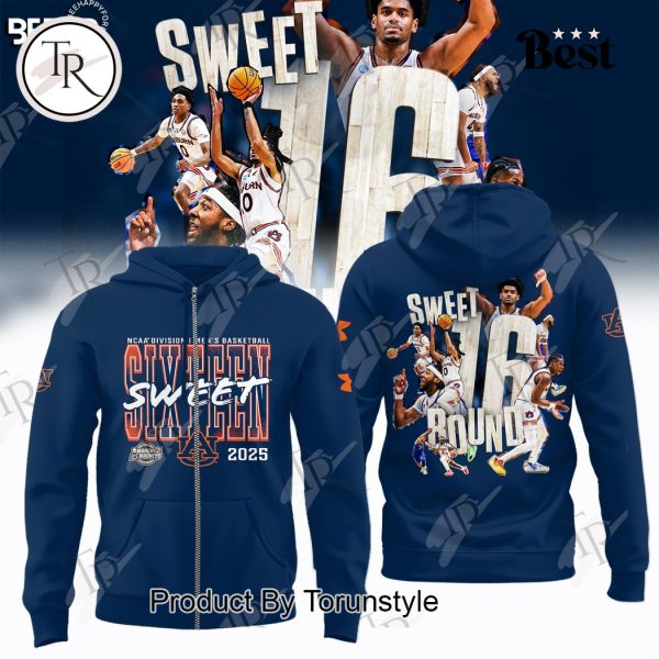Auburn Tigers NCAA Division I Men’s Basketball Sixteen Sweet Bound Limited Edition Hoodie – Blue