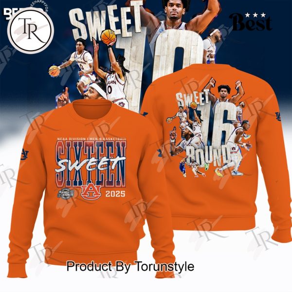 Auburn Tigers NCAA Division I Men’s Basketball Sixteen Sweet Bound Limited Edition Hoodie – Orange