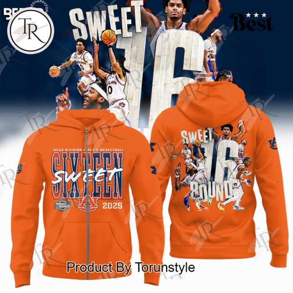 Auburn Tigers NCAA Division I Men’s Basketball Sixteen Sweet Bound Limited Edition Hoodie – Orange