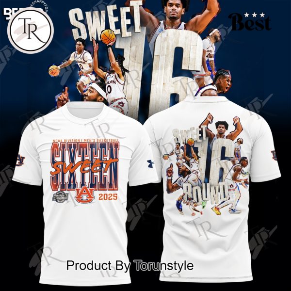 Auburn Tigers NCAA Division I Men’s Basketball Sixteen Sweet Bound Limited Edition Hoodie – White