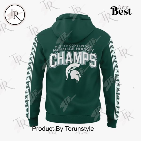 Big Ten Conference Men’s Ice Hockey Champs Michigan State Spartans Limited Edition Hoodie – Green