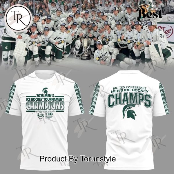 Big Ten Conference Men’s Ice Hockey Champs Michigan State Spartans Limited Edition Hoodie – White