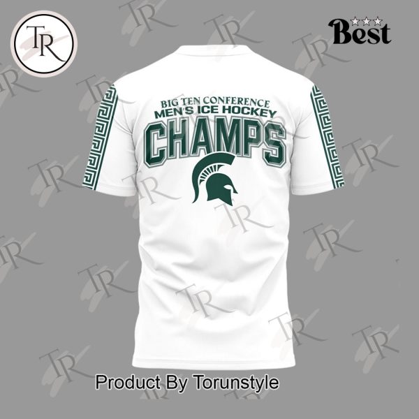 Big Ten Conference Men’s Ice Hockey Champs Michigan State Spartans Limited Edition Hoodie – White