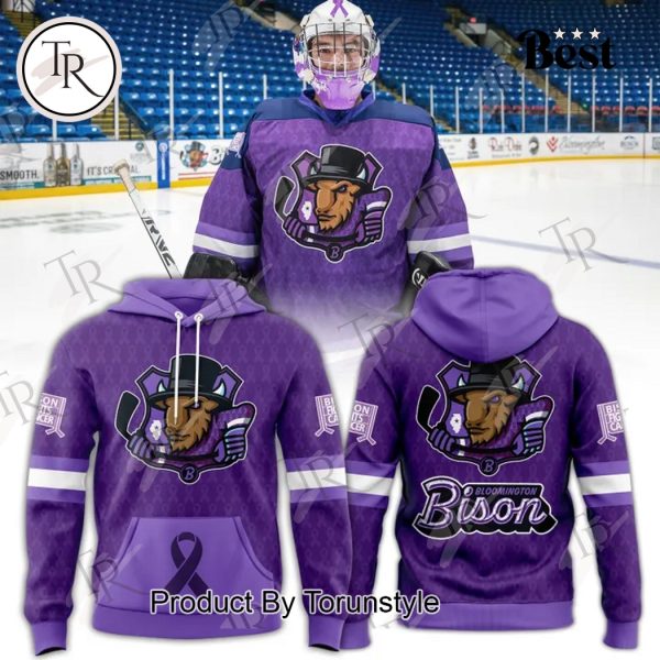 Bloomington Bison Hockey Fights Cancer 2025 Special Edition Hoodie