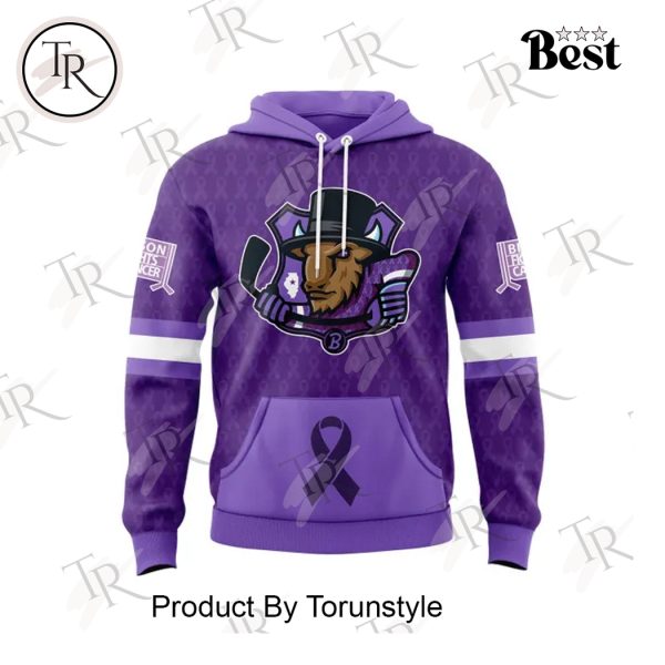 Bloomington Bison Hockey Fights Cancer 2025 Special Edition Hoodie