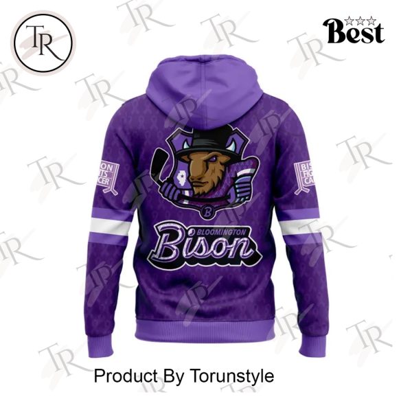 Bloomington Bison Hockey Fights Cancer 2025 Special Edition Hoodie