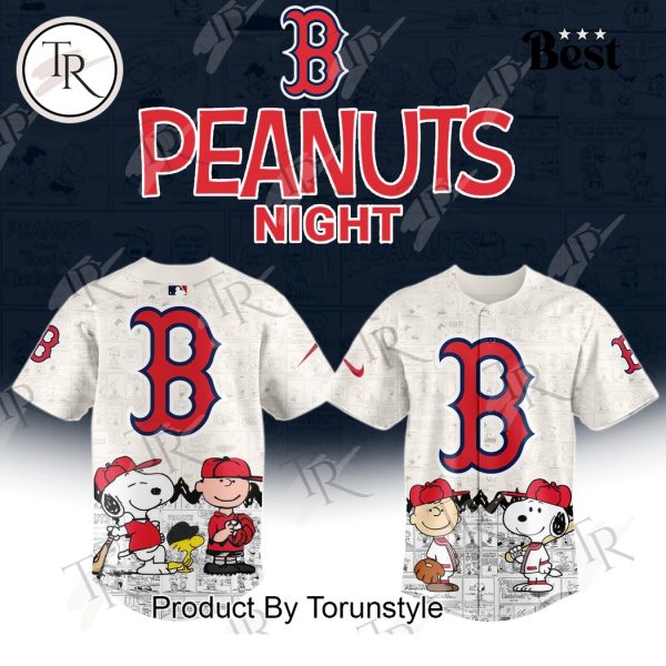 Boston Red Sox Peanuts Night 75th Anniversary Baseball Jersey