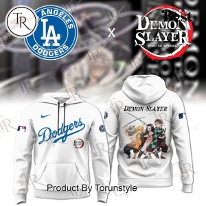 Los Angeles Dodgers Demon Slayer 2025 Limited Edition Hoodie – White