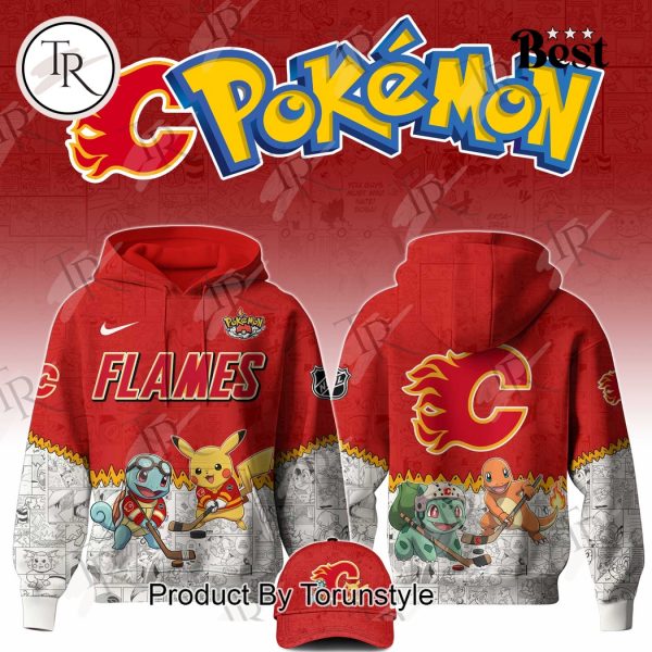 Calgary Flames 2025 Pokemon Limited Edition Hoodie
