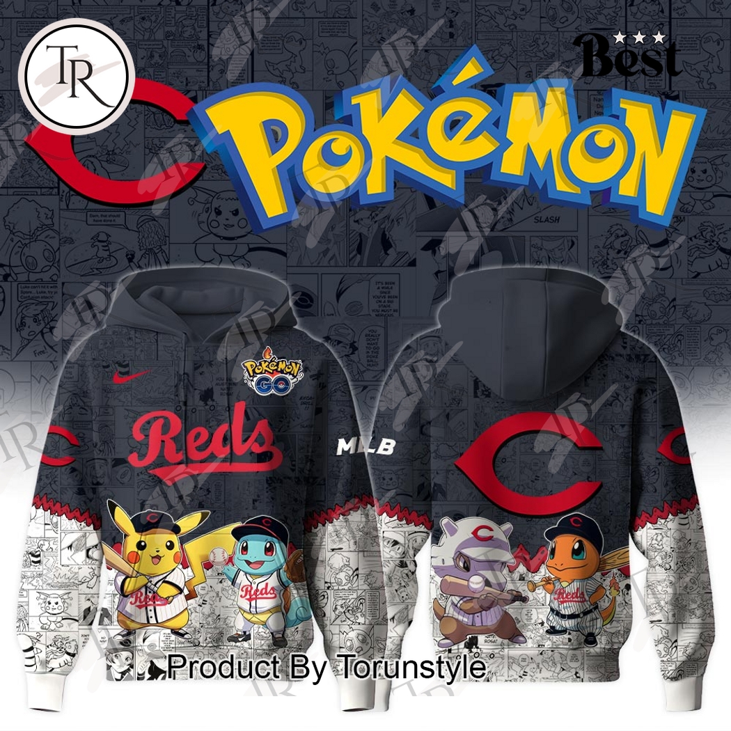Cincinnati Reds 2025 Pokemon Go New Edition Hoodie