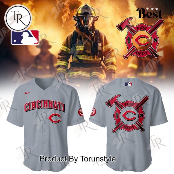 Cincinnati Reds Firefighter Appreciation Night 2025 Limited Edition Baseball Jersey