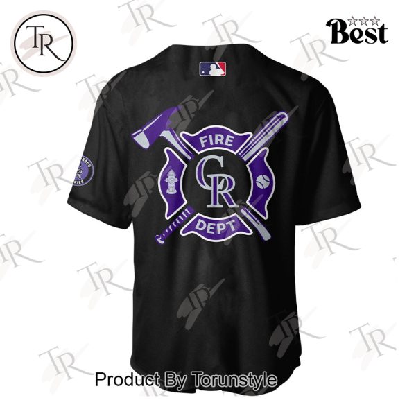 Colorado Rockies 2025 Firefighter Appreciation Night Limited Edition Baseball Jersey – Black