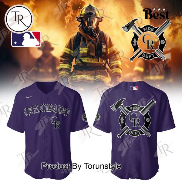 Colorado Rockies 2025 Firefighter Appreciation Night Limited Edition Baseball Jersey – Purple