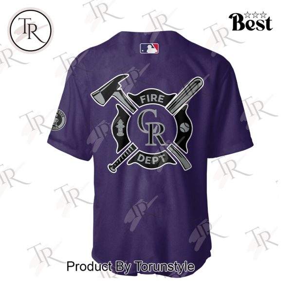 Colorado Rockies 2025 Firefighter Appreciation Night Limited Edition Baseball Jersey – Purple