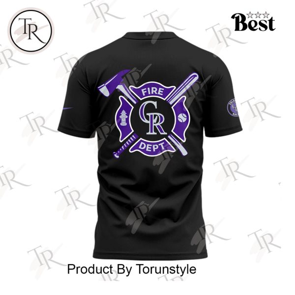 Colorado Rockies 2025 Firefighter Appreciation Night Limited Edition Hoodie – Black