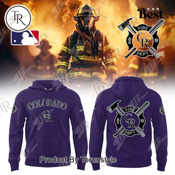 Colorado Rockies 2025 Firefighter Appreciation Night Limited Edition Hoodie – Purple