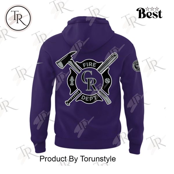 Colorado Rockies 2025 Firefighter Appreciation Night Limited Edition Hoodie – Purple