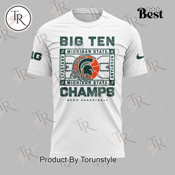 2025 Michigan State Spartans Basketball Big Ten Conference Men’s Basketball Champs Limited Edition Hoodie