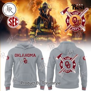 Oklahoma Sooners Firefighter Appreciation Night 2025 Limited Edition Hoodie – Grey