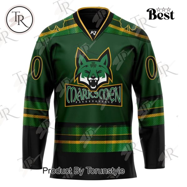 Fayetteville Marksmen 2025 St.Patrick’s Day Night Limited Edition Custom Name Hockey Jersey