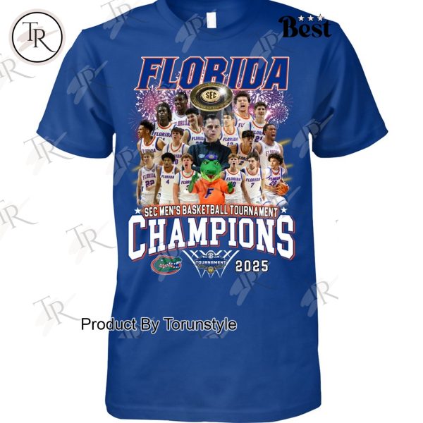 Florida Gators SEC Men’s Basketball Tournament Champions 2025 Limited Edition T-Shirt