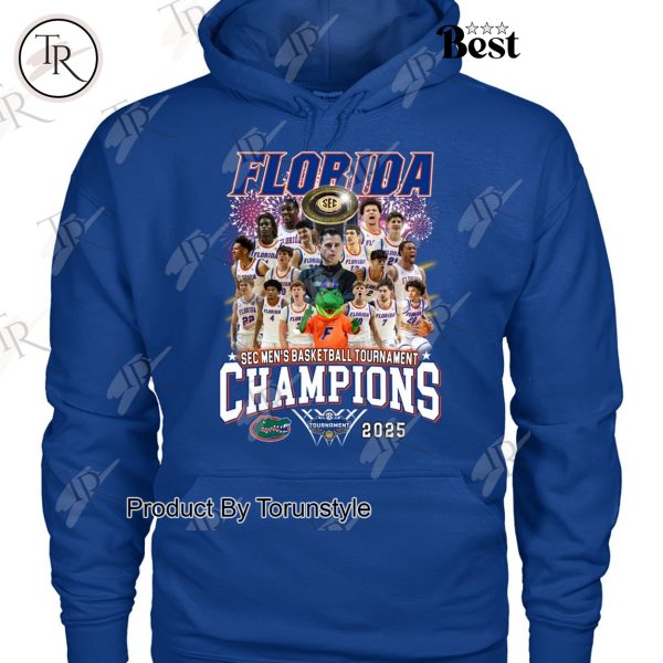 Florida Gators SEC Men’s Basketball Tournament Champions 2025 Limited Edition T-Shirt