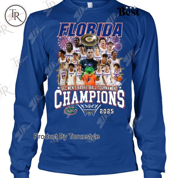 Florida Gators SEC Men’s Basketball Tournament Champions 2025 Limited Edition T-Shirt