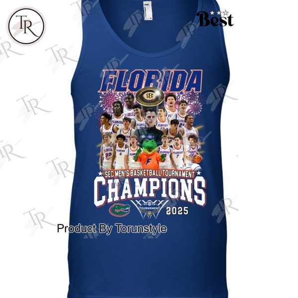 Florida Gators SEC Men’s Basketball Tournament Champions 2025 Limited Edition T-Shirt