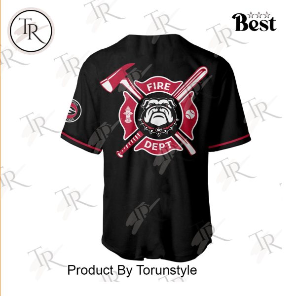 Georgia Bulldogs Firefighter Appreciation Night 2025 Limited Edition Baseball Jersey – Black