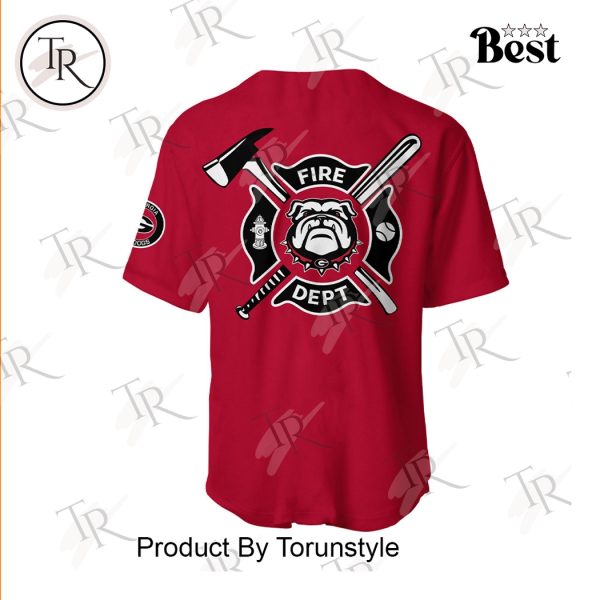 Georgia Bulldogs Firefighter Appreciation Night 2025 Limited Edition Baseball Jersey – Red