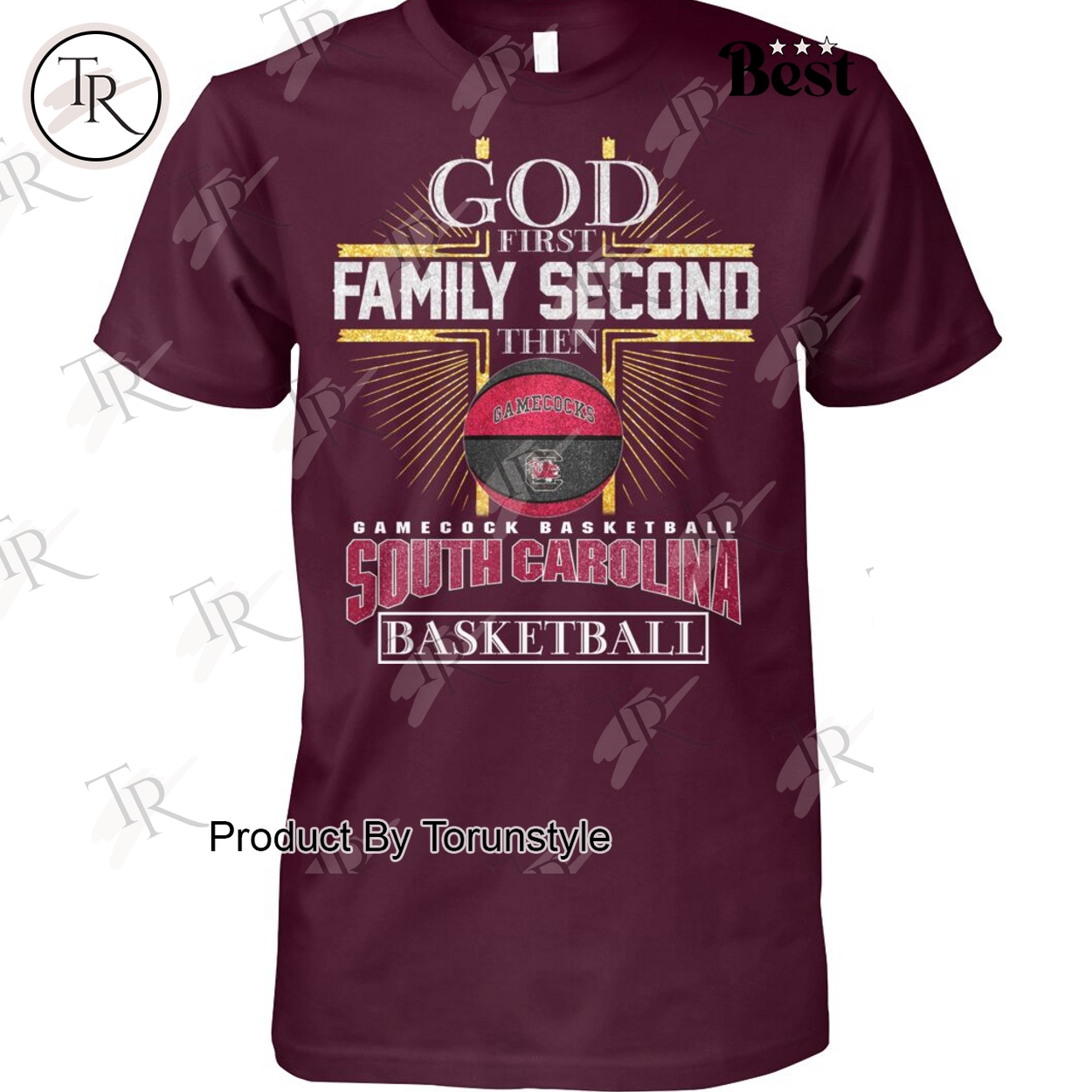 God First Family Second Then South Carolina Gamecocks Basketball Limited Edition T-Shirt God First Family Second Then South Carolina Gamecocks Basketball Limited Edition T-Shirt