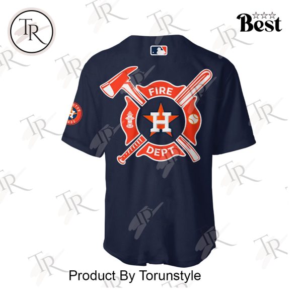 Houston Astros 2025 Firefighter Appreciation Night Limited Edition Baseball Jersey – Blue