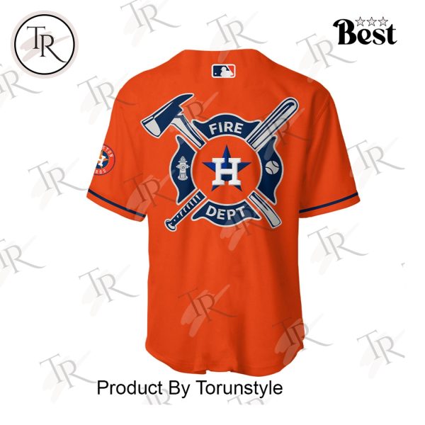 Houston Astros 2025 Firefighter Appreciation Night Limited Edition Baseball Jersey – Orange