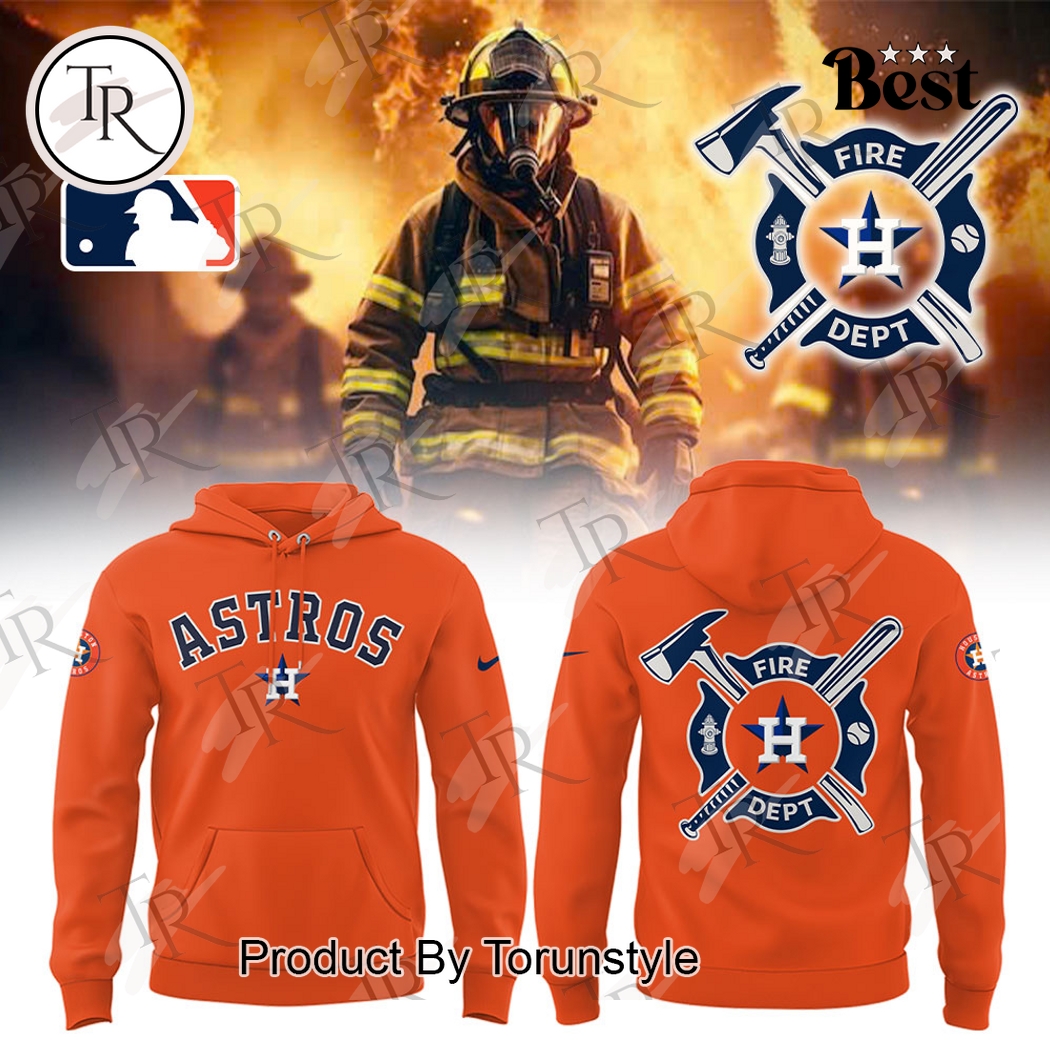 Houston Astros 2025 Firefighter Appreciation Night Limited Edition Hoodie - Orange Houston Astros 2025 Firefighter Appreciation Night Limited Edition Hoodie - Orange