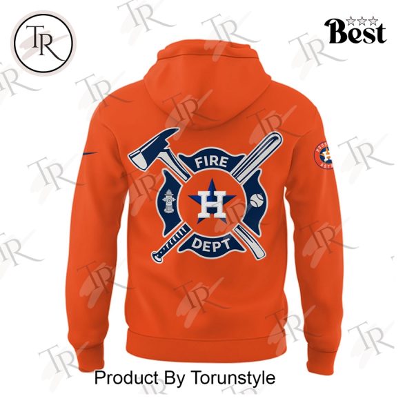 Houston Astros 2025 Firefighter Appreciation Night Limited Edition Hoodie – Orange