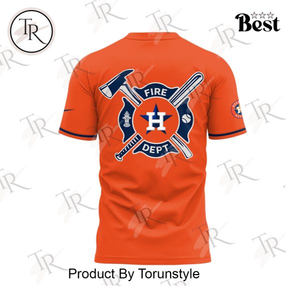 Houston Astros 2025 Firefighter Appreciation Night Limited Edition Hoodie – Orange