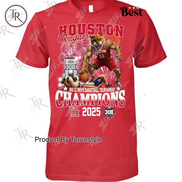 Houston Cougars Big 12 Men’s Basketball Tournament Champions 2025 Limited Edition T-Shirt