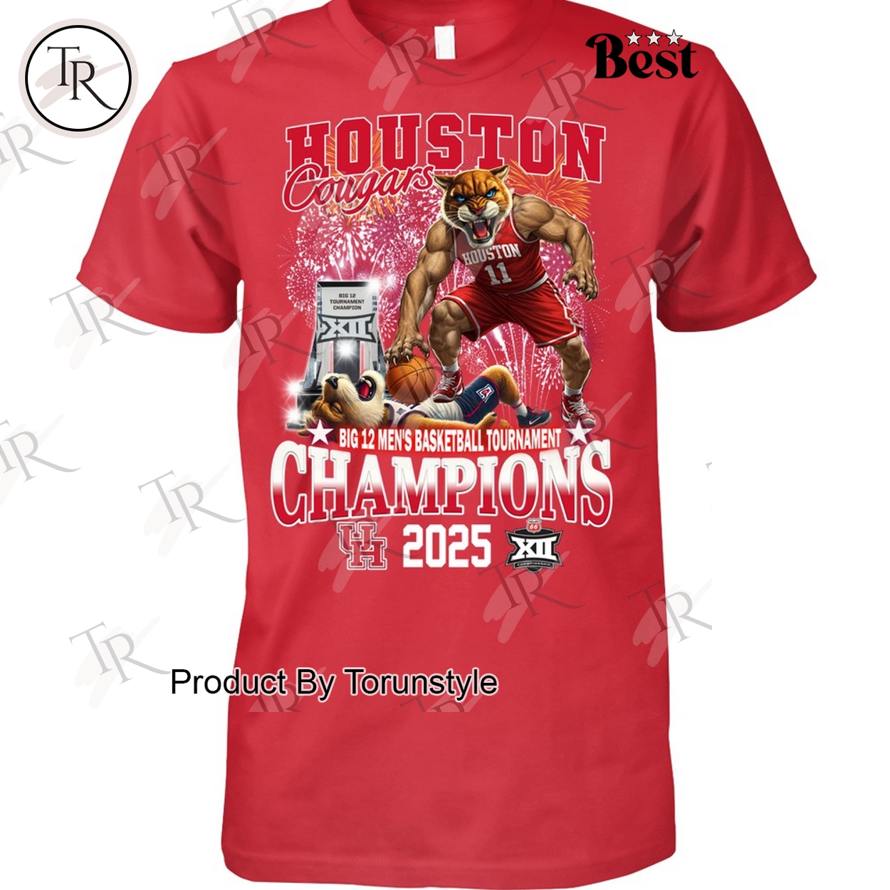 Houston Cougars Big 12 Men's Basketball Tournament Champions 2025 Limited Edition T-Shirt Houston Cougars Big 12 Men's Basketball Tournament Champions 2025 Limited Edition T-Shirt